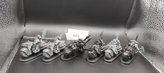 (6) Dark Angels Bikers Dark Angels Space Marines Warhammer 40k -1981-