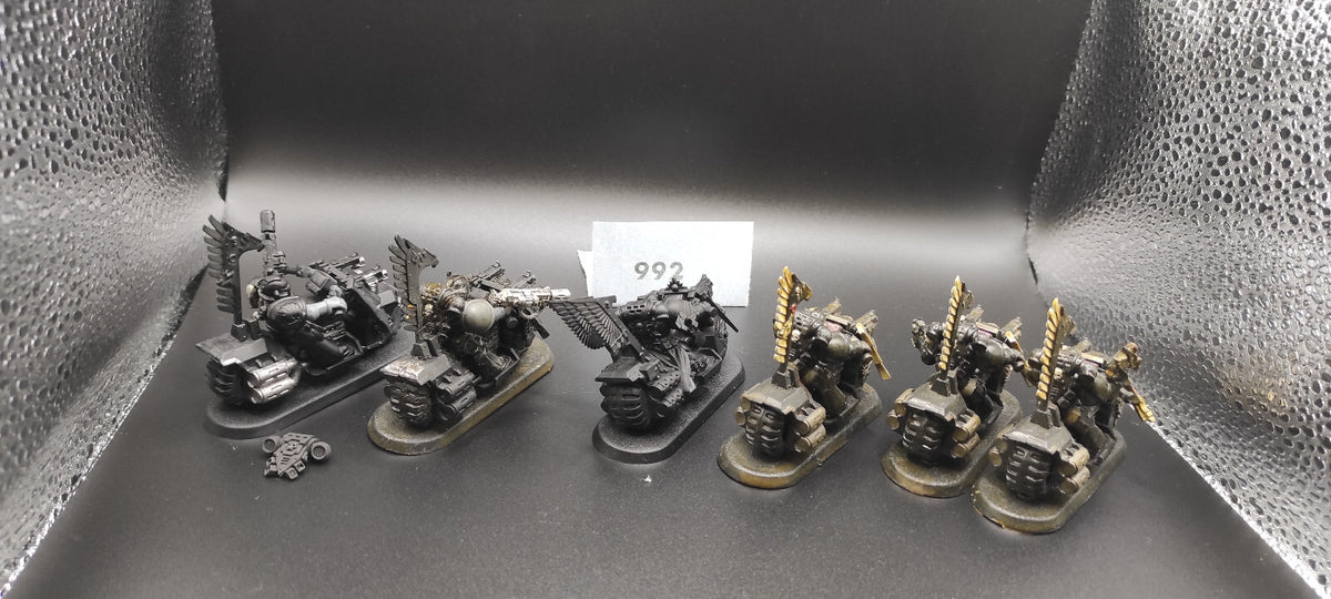 (6) Dark Angels Bikers Dark Angels Space Marines Warhammer 40k -1982-