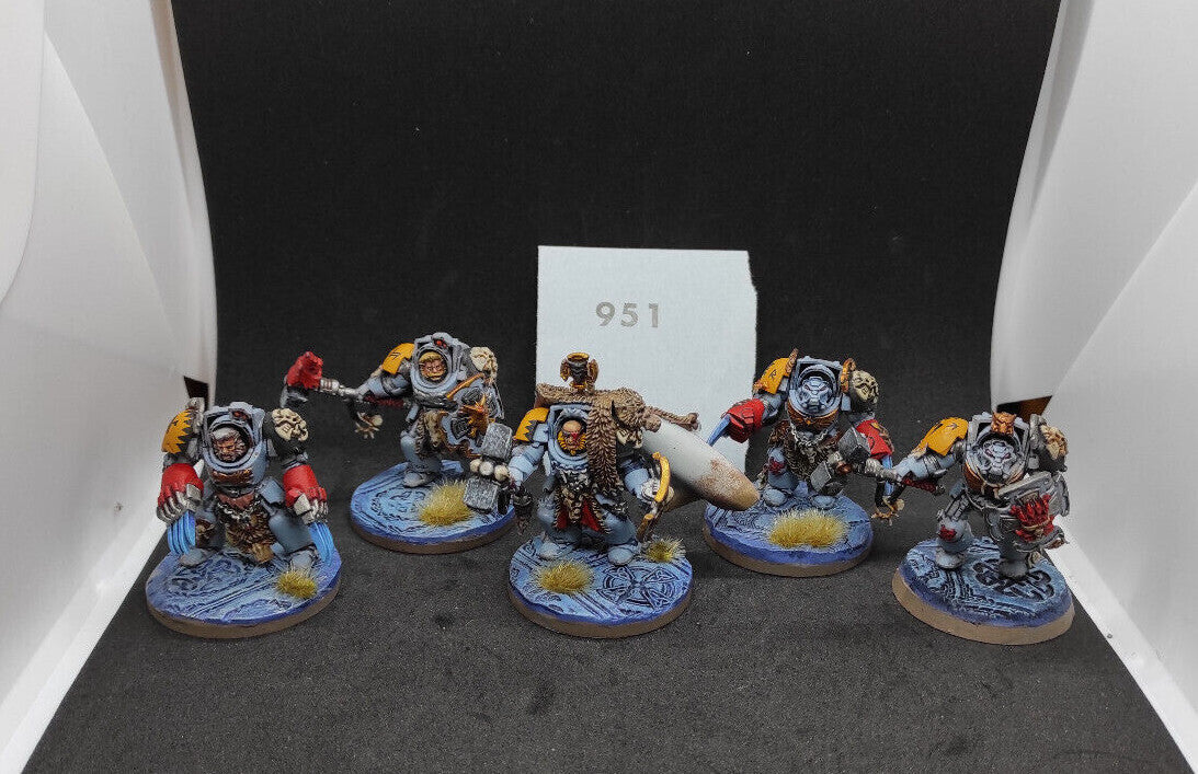 (5) Wolf Guard Terminators Space Wolves Space Marines Warhammer 40k -1555-