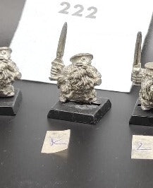 (1) Long Beards Dwarfs Warhammer Fantasy Miniatures -1087-
