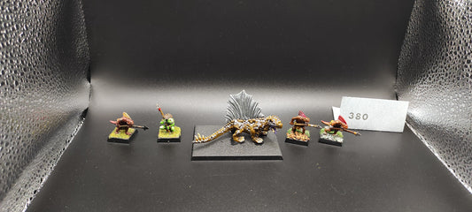 (5) Salamander Pack OOP METAL Lizardmen Warhammer Fantasy Miniatures -1038-