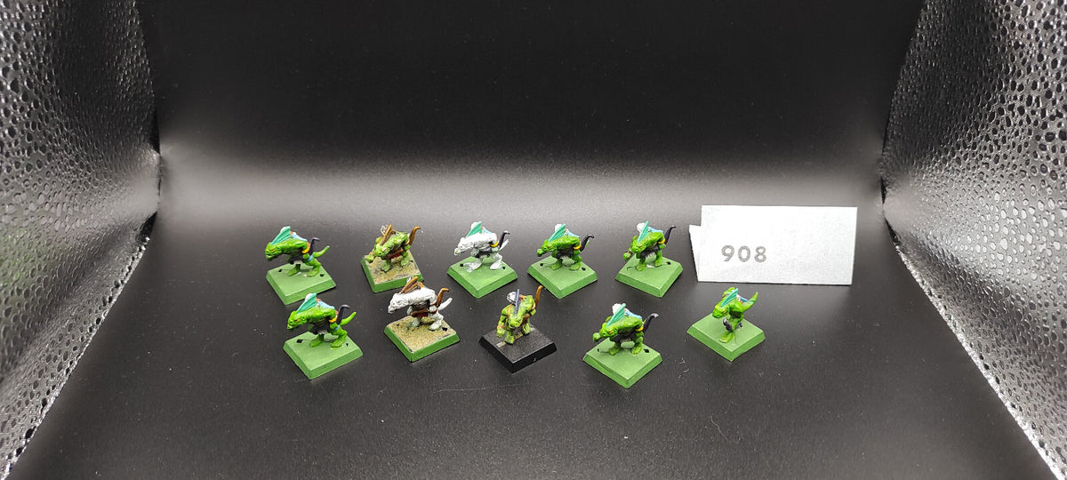 (10) Skinks with Bow OOP Plastic Lizardmen Warhammer Fantasy Miniatures -1039-
