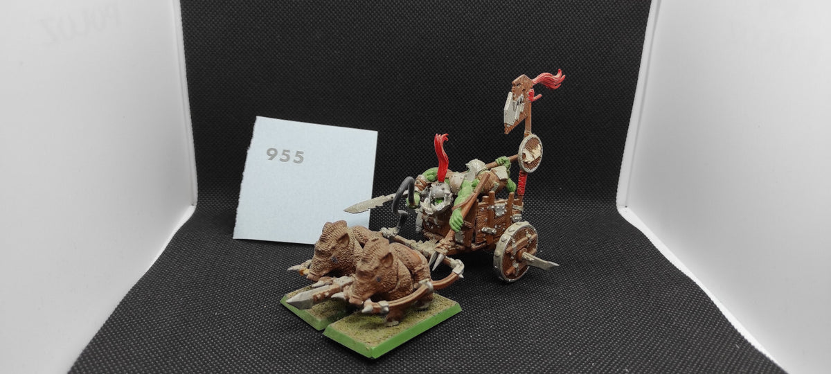 (1) Orc Boar Chariot Orcs & Goblins Warhammer Fantasy Miniatures -1580-