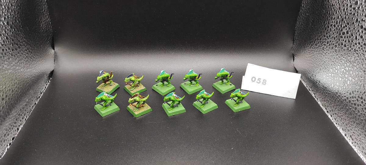 (10) Skinks with Bow OOP Plastic Lizardmen Warhammer Fantasy Miniatures -1040-