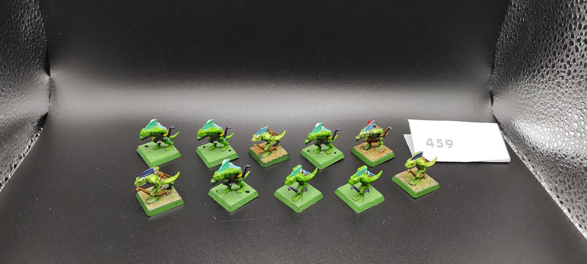 (10) Skinks with Bow OOP Plastic Lizardmen Warhammer Fantasy Miniatures -1041-