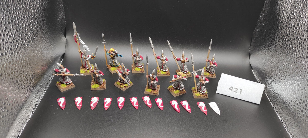 (12) Elven Spearmen High Elves Warhammer Fantasy Miniatures -2319-