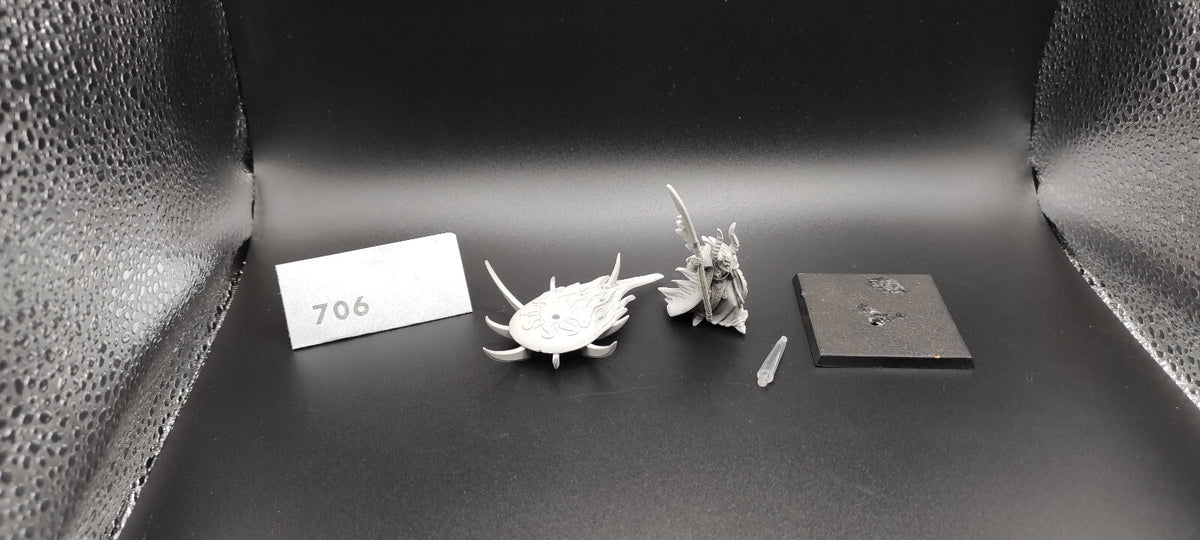(1) Tzeentch Sorcerer on Disc Finecast Warriors of Chaos Warhammer Fantasy Miniatures -2468-