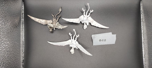 (3) Terradon Rider OOP METAL Lizardmen Warhammer Fantasy Miniatures -1047-