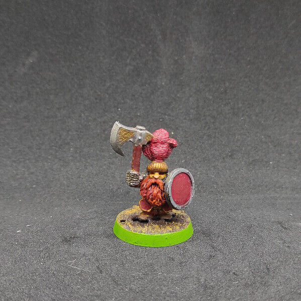 (1) Dwarf Warrior Hero Painted OOP Warhammer Fantasy Miniatures -1838-