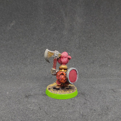 (1) Dwarf Warrior Hero Painted OOP Warhammer Fantasy Miniatures -1838-