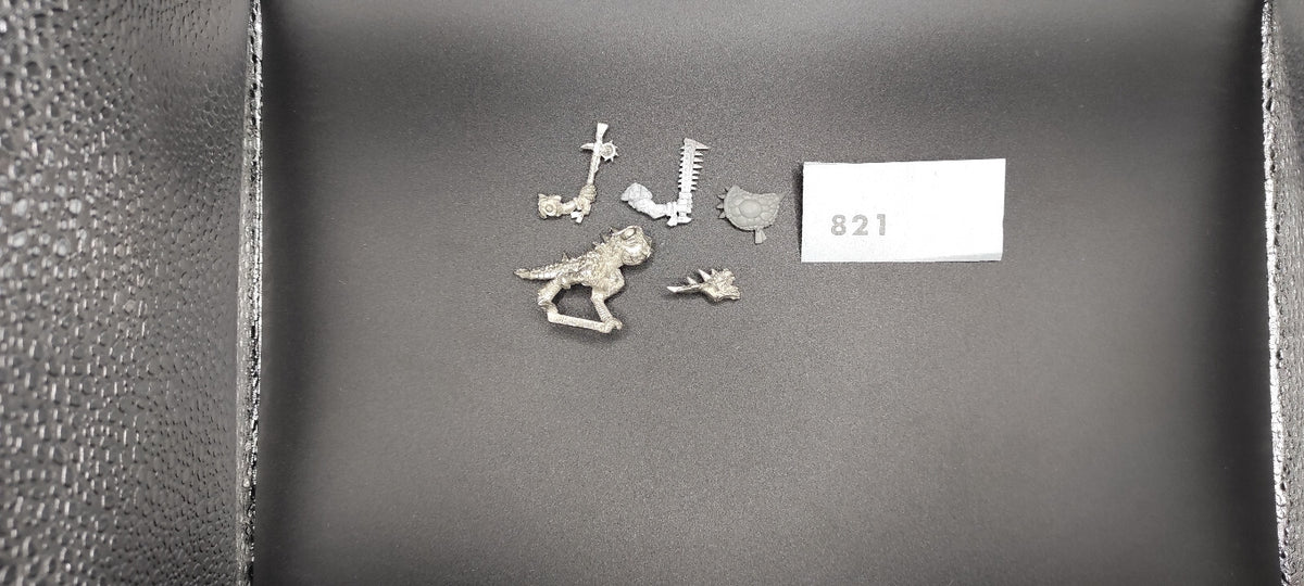 (1) Saurus Oldblood Scar-Veteran Hero METAL Lizardmen Warhammer Fantasy Miniatures -1050-