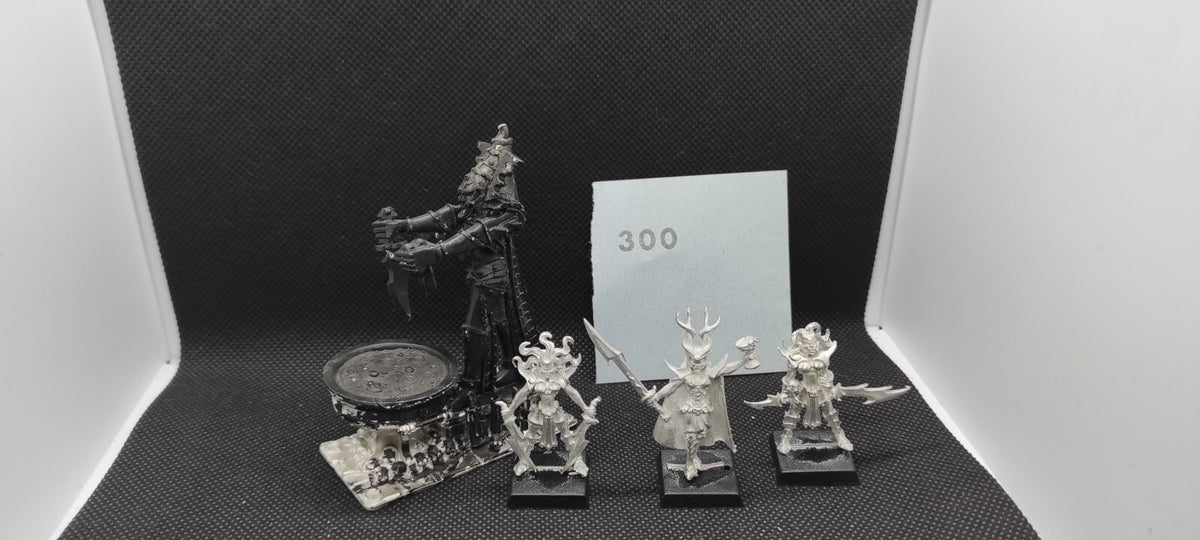 (4) Cauldron of Blood Metal OOP Dark Elves Warhammer Fantasy Miniatures -1675-
