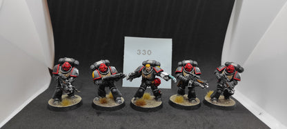 (5) Death Company Intercessors Painted Blood Angels Space Marines Warhammer 40k -2257-