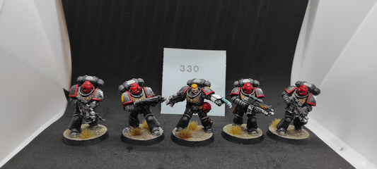 (5) Death Company Intercessors Painted Blood Angels Space Marines Warhammer 40k -2257-