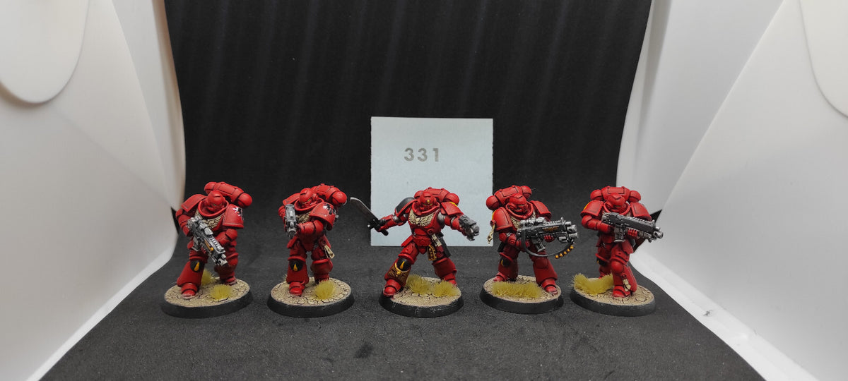 (5) Intercessors Painted Blood Angels Space Marines Warhammer 40k -2258-