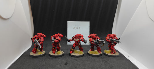 (5) Intercessors Painted Blood Angels Space Marines Warhammer 40k -2258-