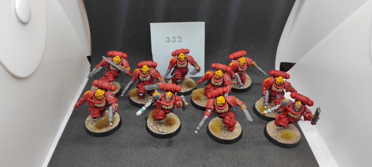 (10) Assault Intercessors Painted Blood Angels Space Marines Warhammer 40k -2259-