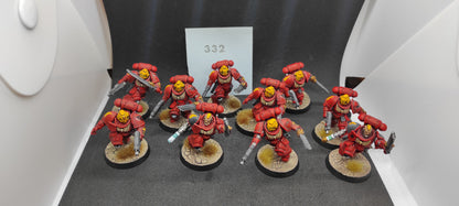 (10) Assault Intercessors Painted Blood Angels Space Marines Warhammer 40k -2259-
