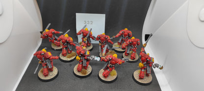 (10) Assault Intercessors Painted Blood Angels Space Marines Warhammer 40k -2259-