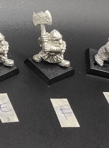 (1) Dwarf Clansmen Axe Warhammer Fantasy Miniatures -1105-
