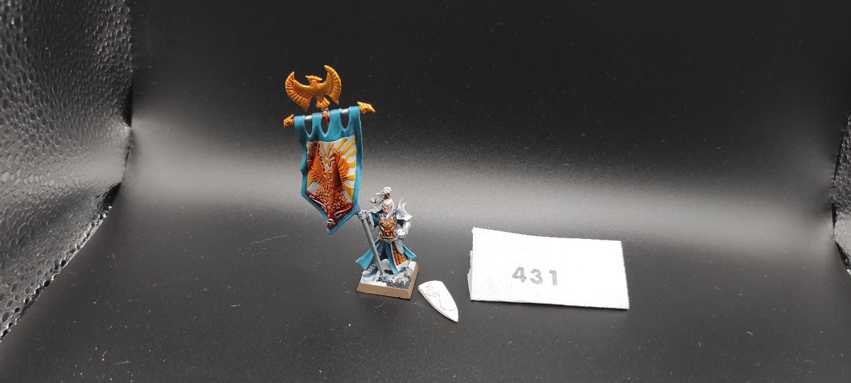 (1) Elven Prince Standard Bearer High Elves Warhammer Fantasy Miniatures -2333-