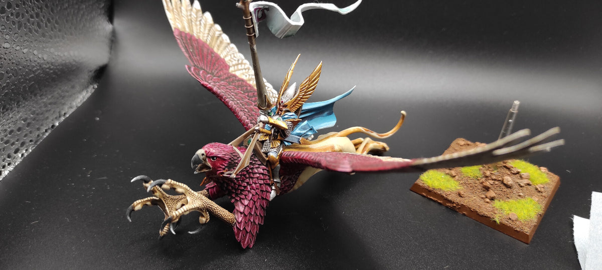 (1) Elven Prince Lord on Griffon High Elves Warhammer Fantasy Miniatures -2335-