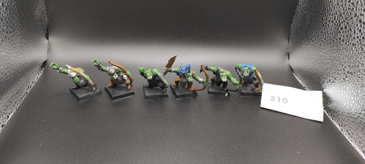(6) Orc Boys Archers Orcs & Goblins Warhammer Fantasy Miniatures -1591-