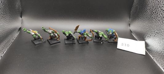 (6) Orc Boys Archers Orcs & Goblins Warhammer Fantasy Miniatures -1591-