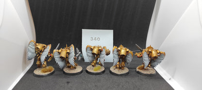 (5) Sanguinary Guards Painted Blood Angels Space Marines Warhammer 40k -2261-
