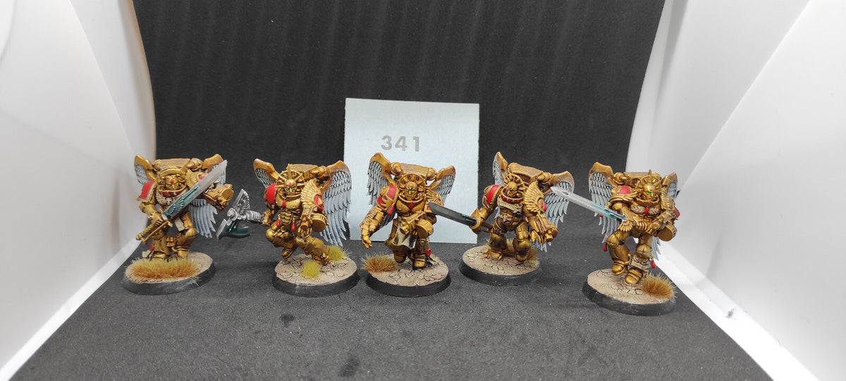 (5) Sanguinary Guards Painted Blood Angels Space Marines Warhammer 40k -2262-