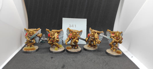 (5) Sanguinary Guards Painted Blood Angels Space Marines Warhammer 40k -2262-