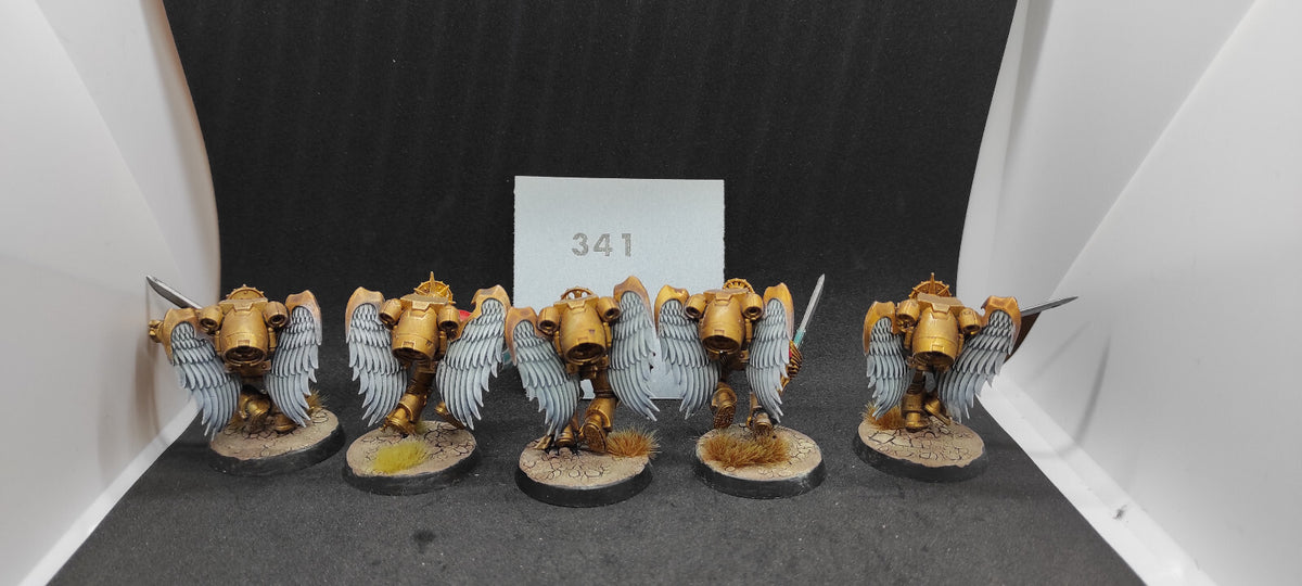(5) Sanguinary Guards Painted Blood Angels Space Marines Warhammer 40k -2262-