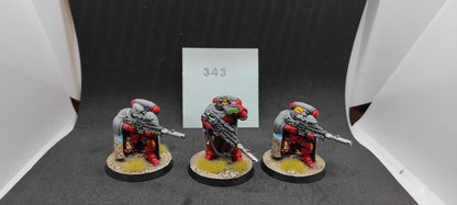 (3) Primaris Eliminators Painted Blood Angels Space Marines Warhammer 40k -2264-