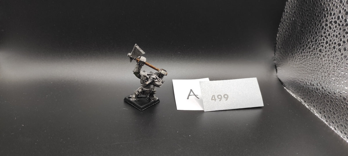 (1) Black Orc METAL Orcs & Goblins Warhammer Fantasy Miniatures -1593-