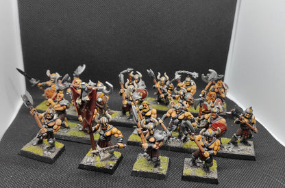 (20) Chaos Marauders Painted Warriors of Chaos Warhammer Fantasy Miniatures -1342-