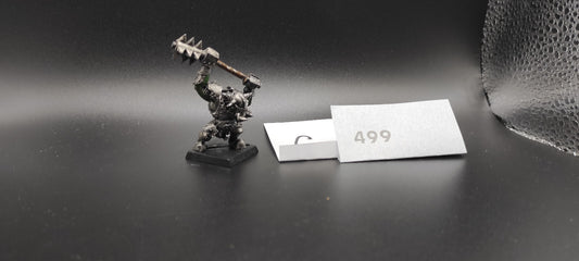 (1) Black Orc METAL Orcs & Goblins Warhammer Fantasy Miniatures -1595-