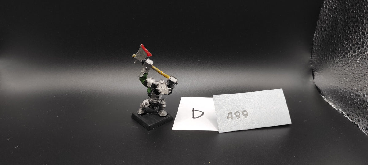 (1) Black Orc METAL Orcs & Goblins Warhammer Fantasy Miniatures -1596-