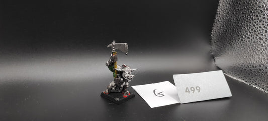 (1) Black Orc METAL Orcs & Goblins Warhammer Fantasy Miniatures -1599-