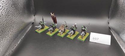 (5) Goblin Wolf Riders Orcs & Goblins Warhammer Fantasy Miniatures -1609-