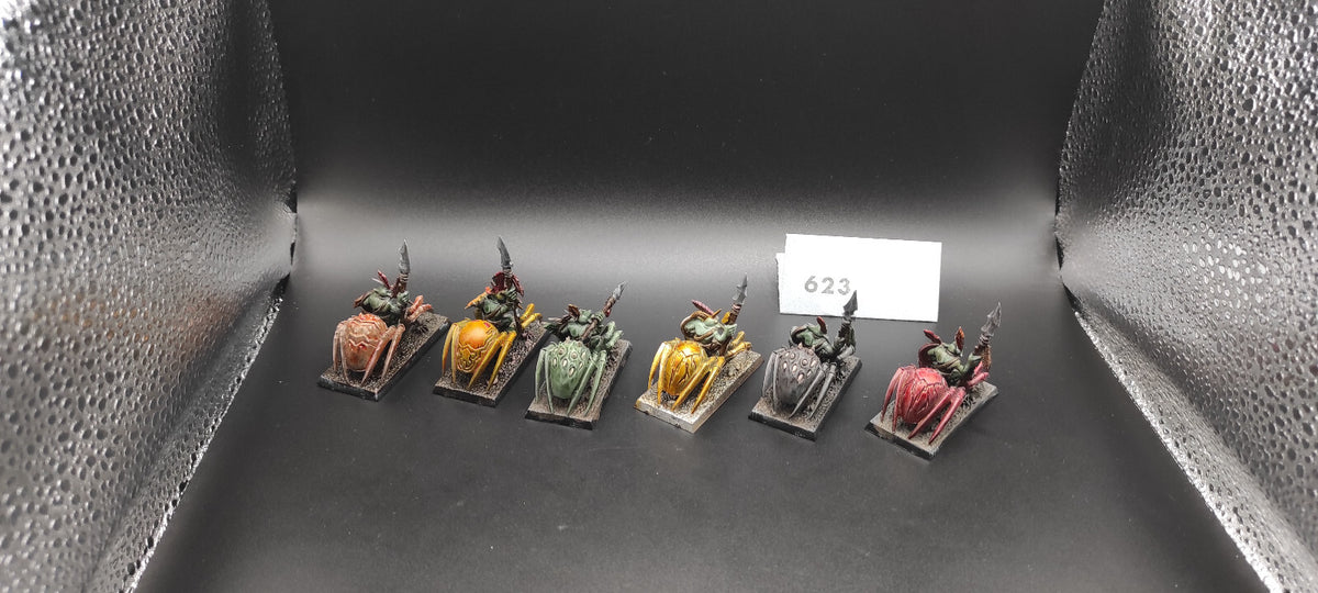 (6) Grot Spider Riders Orcs & Goblins Warhammer Fantasy Miniatures -1627-