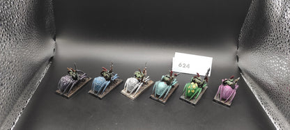 (6) Grot Spider Riders Orcs & Goblins Warhammer Fantasy Miniatures -1628-