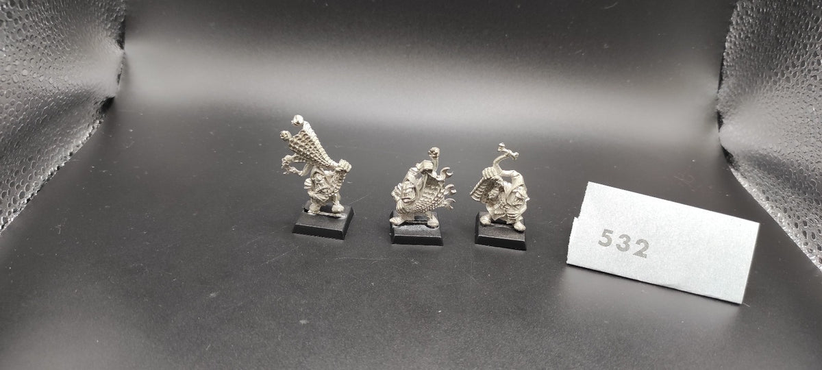 (3) Goblin Netters Metal Orcs & Goblins Warhammer Fantasy Miniatures -1638-