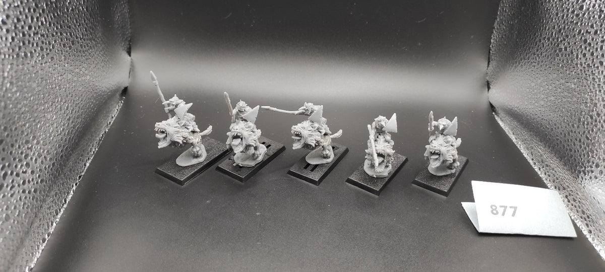 (5) Goblin Riders MANTIC Orcs & Goblins Warhammer Fantasy Miniatures -2507-
