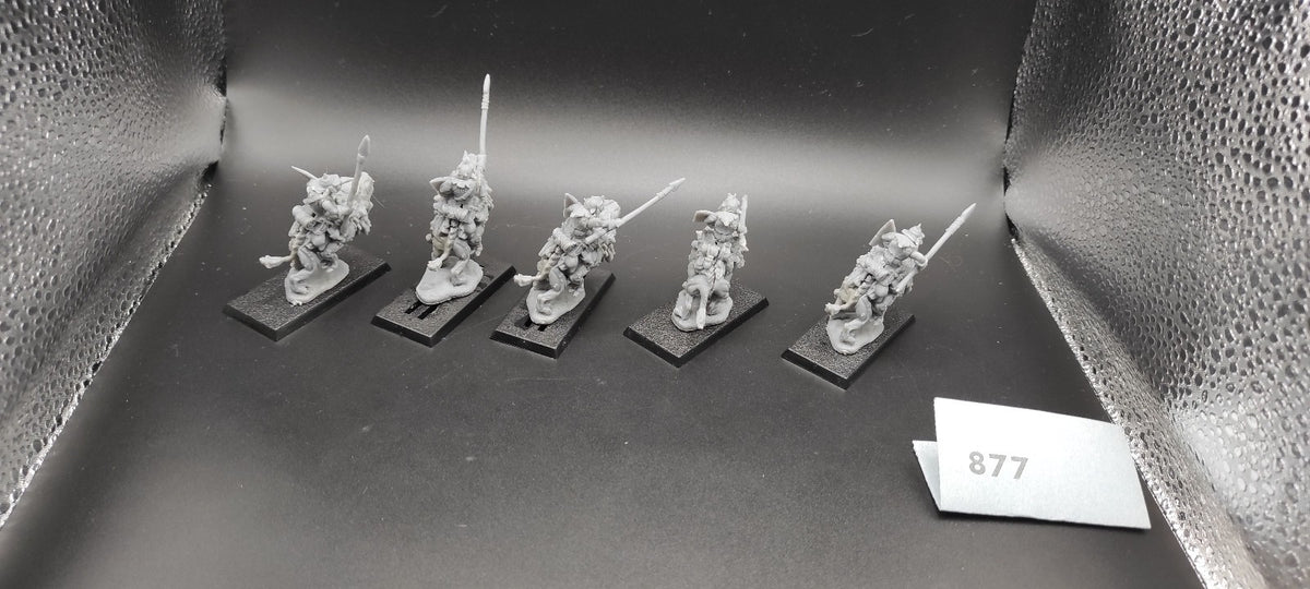 (5) Goblin Riders MANTIC Orcs & Goblins Warhammer Fantasy Miniatures -2507-