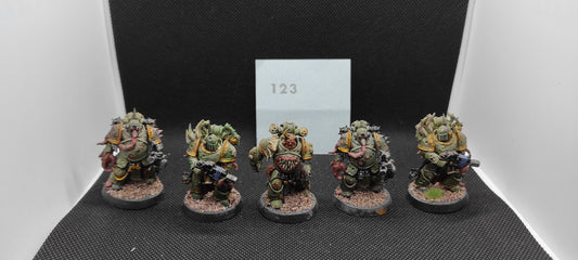 (5) Plague Marines Death Guard Chaos Space Marines Warhammer 40k -2142-