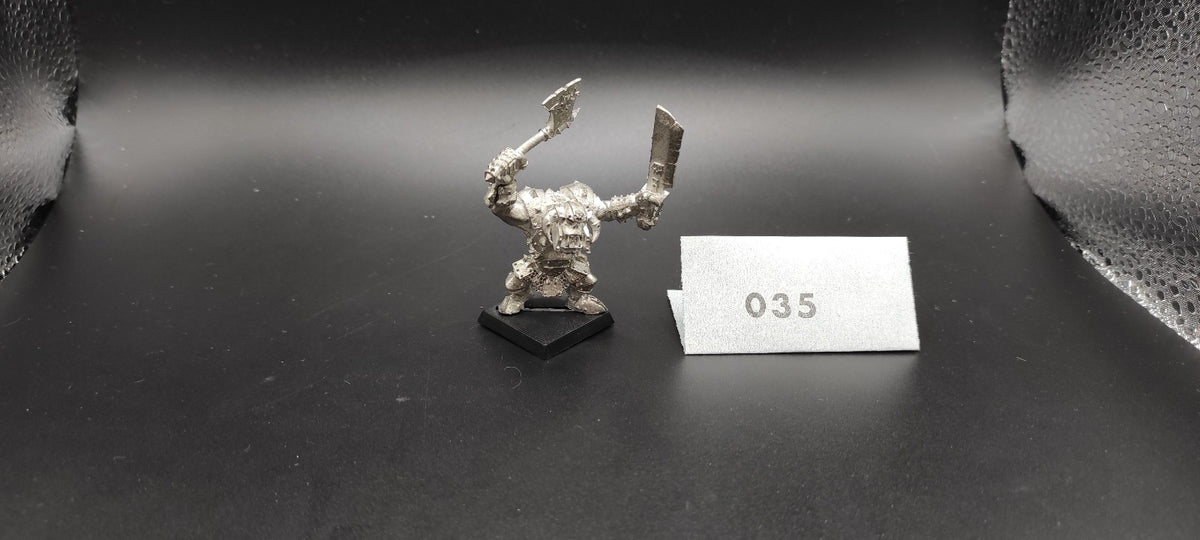 (1) Borgut Facebeater Black Orc Warboss Metal Orcs & Goblins Warhammer Fantasy Miniatures -1650-