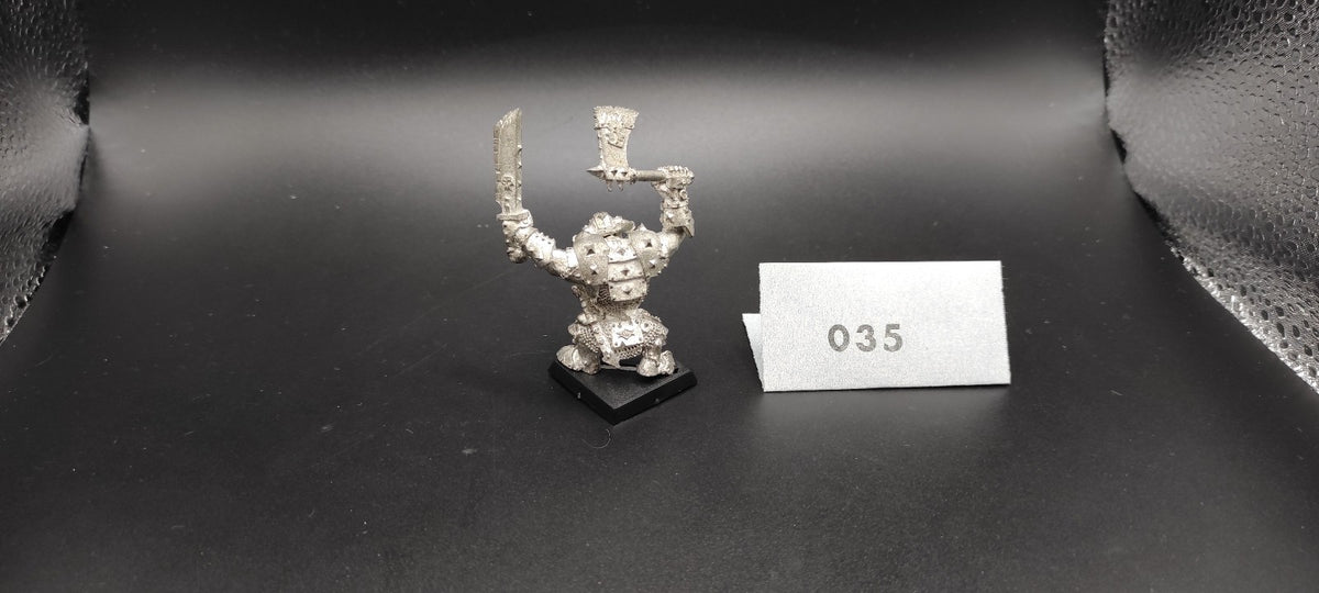 (1) Borgut Facebeater Black Orc Warboss Metal Orcs & Goblins Warhammer Fantasy Miniatures -1650-