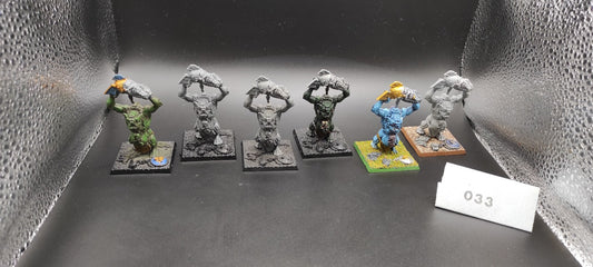 (6) Stone Troll Battle for Skull Pass Orcs & Goblins Warhammer Fantasy Miniatures -1652-