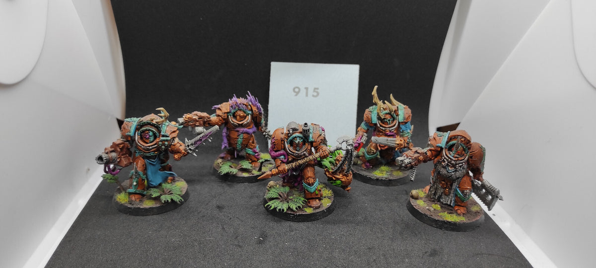 (5) Blightlord Terminators Death Guard Chaos Space Marines Warhammer 40k -2170-