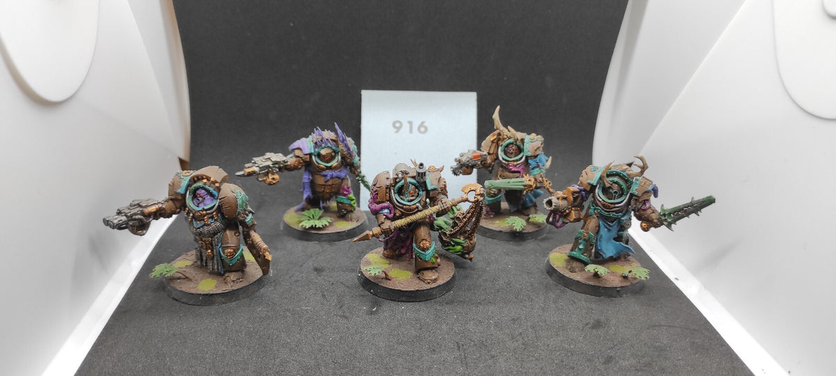 (5) Blightlord Terminators Death Guard Chaos Space Marines Warhammer 40k -2171-